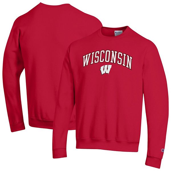 

Мужской красный свитшот wisconsin badgers arch over logo Champion