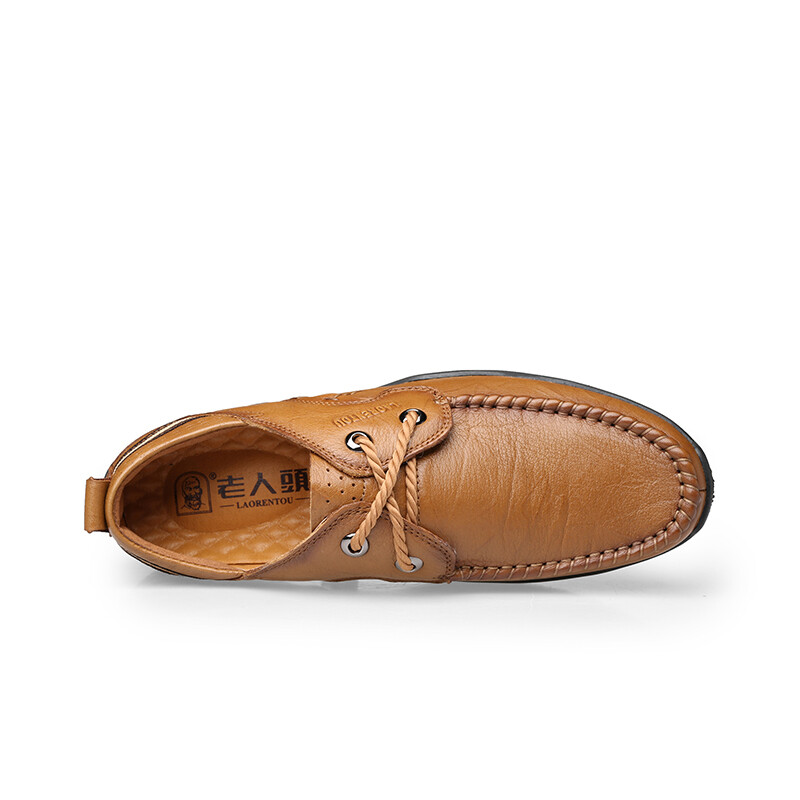 Туфли мужские Men"s Casual Men Low-Top Laorentou, хаки — фото 3