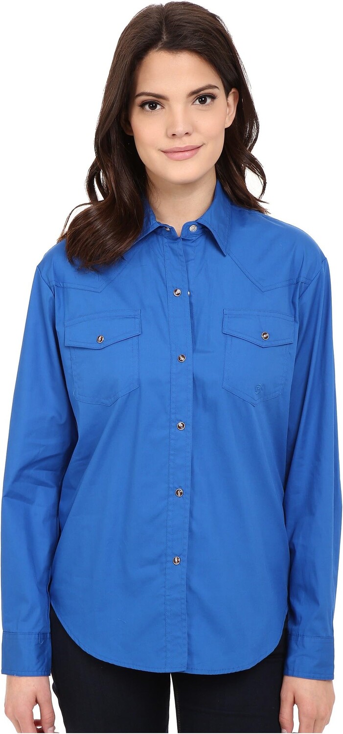 

Рубашка Roper L/S Solid Basic Snap Front, синий