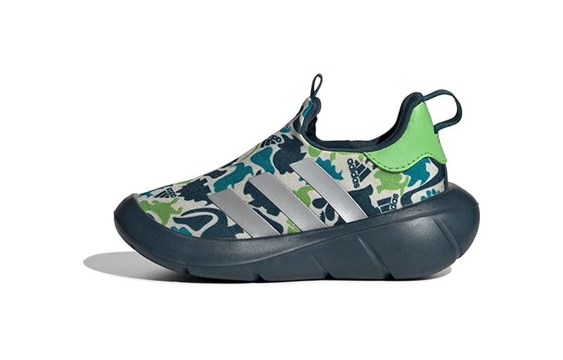 

Adidas Низкие износостойкие детские туфли Monofit, синие и зеленые, для младенцев и малышей