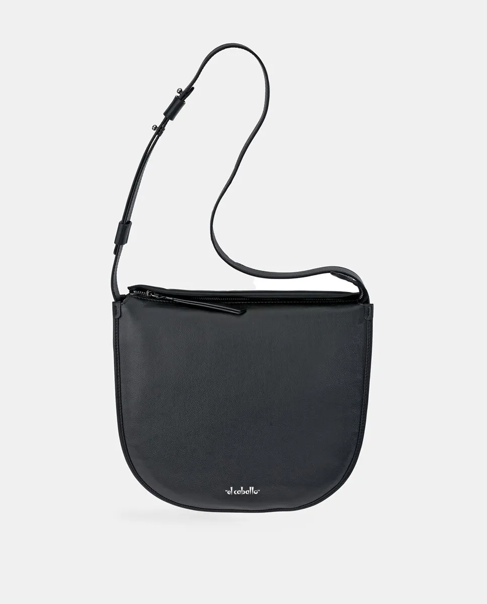 

Черная кожаная сумка через плечо El Caballo, Черный, Черная кожаная сумка через плечо El Caballo
