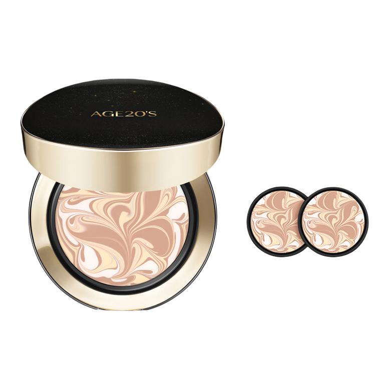 Aekyung 20's Age AEKYUNG KERASYS Starry Black воздушные подушечки увлажняющий матирующий консилер для сухой и жирной кожи 14г*2 — фото 3