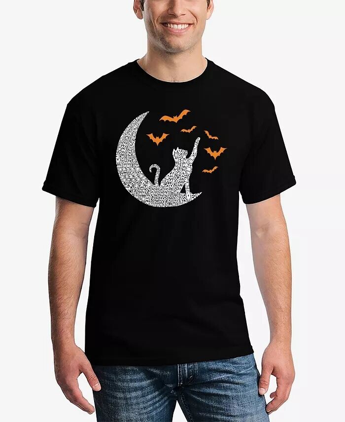 

Футболка мужская с надписью «Lunar Bats» LA Pop Art, черный