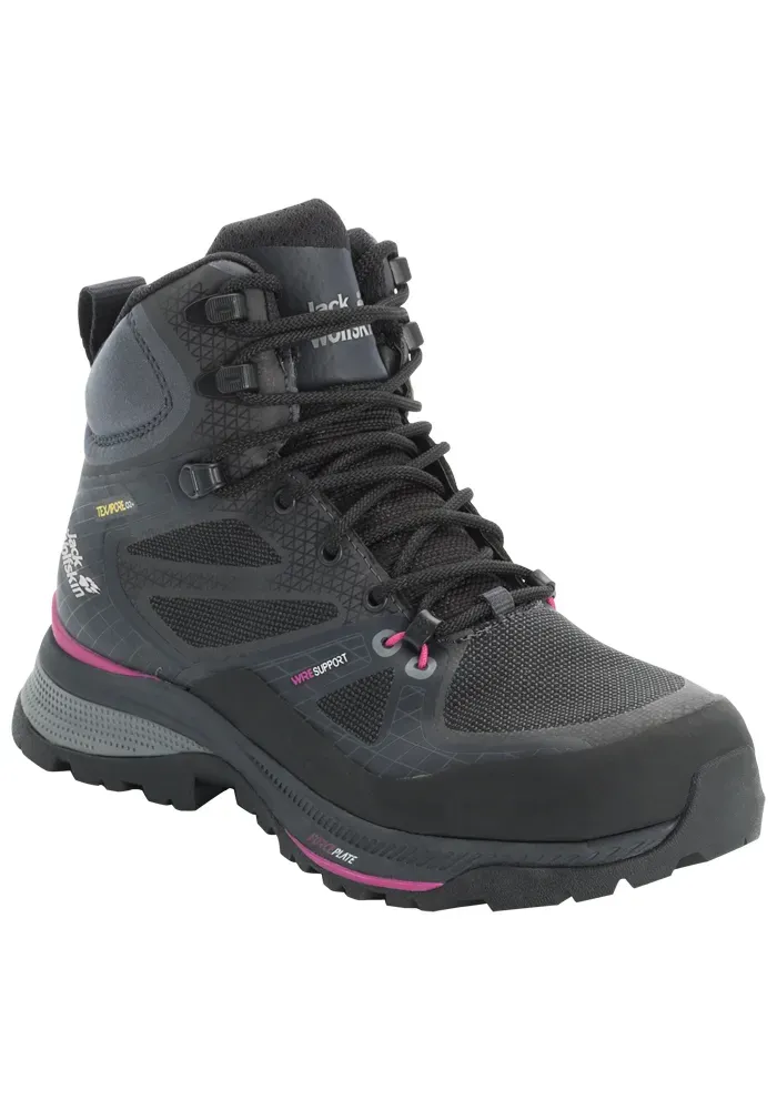 Трекинговые туфли Jack Wolfskin "FORCE TREKKER TEXAPORE MID W", розовый — фото 3
