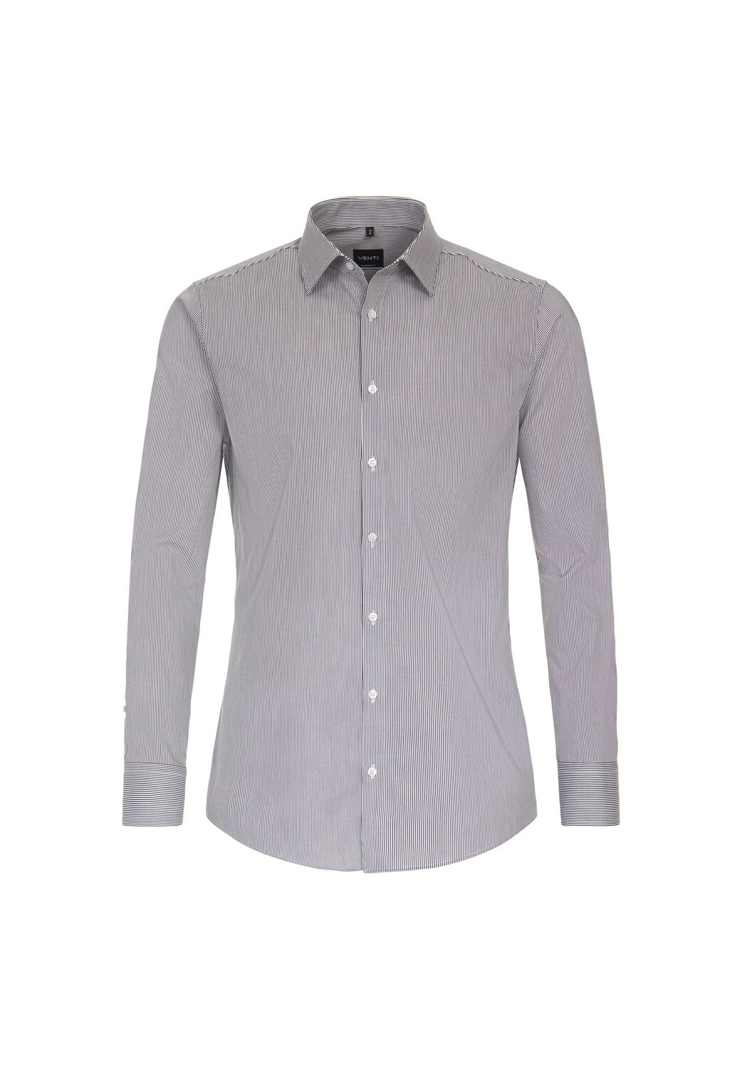

Мужская полосатая деловая рубашка современного кроя Venti, черный