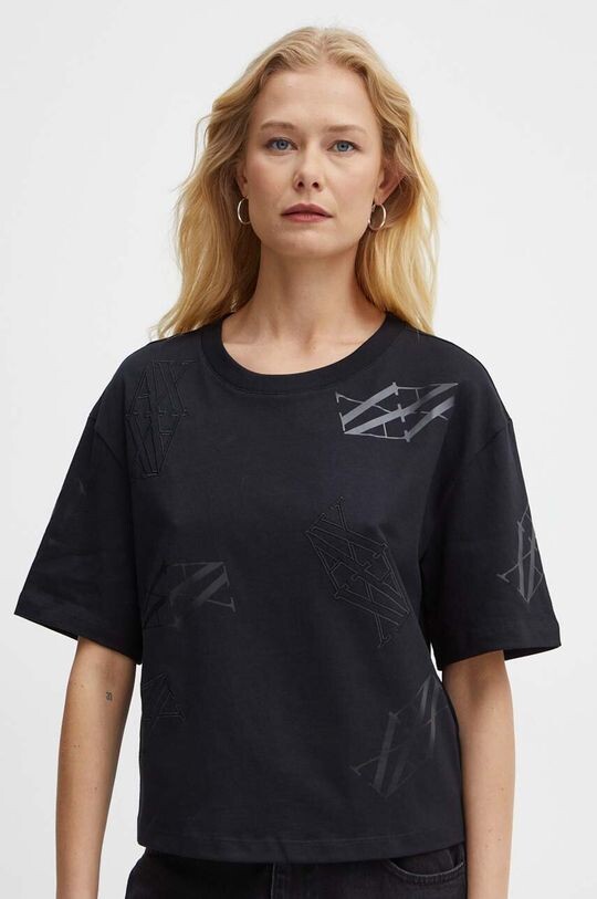 

Хлопковая футболка Armani Exchange, черный