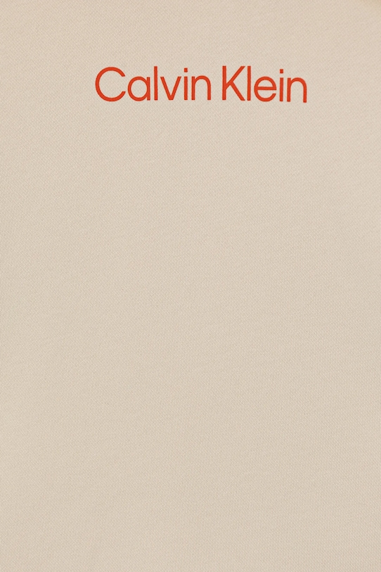 Детская хлопковая толстовка Calvin Klein Jeans, бежевый — фото 3
