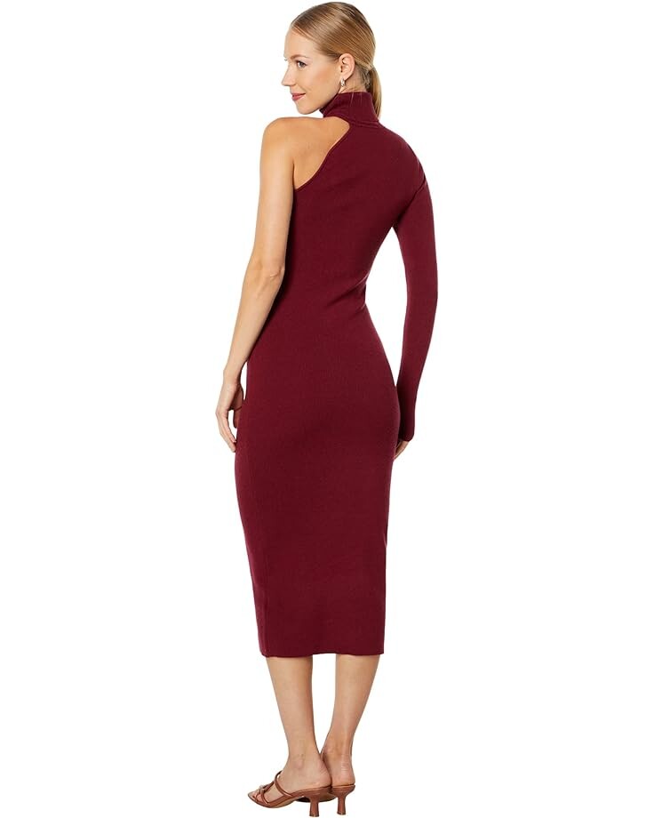 

Платье Bardot Asymmetric Sleeve Knit Dress, бордовый, Красный, Платье Bardot Asymmetric Sleeve Knit Dress, бордовый