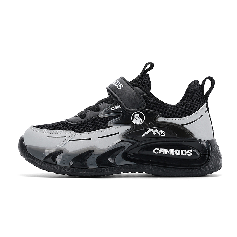 

Нескользящие, устойчивые к истиранию, дышащие, легкие, амортизирующие, низкие детские кроссовки для бега CAMKIDS, черный