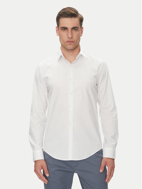 

Рубашка облегающего кроя LV019EU005 Calvin Klein, белый