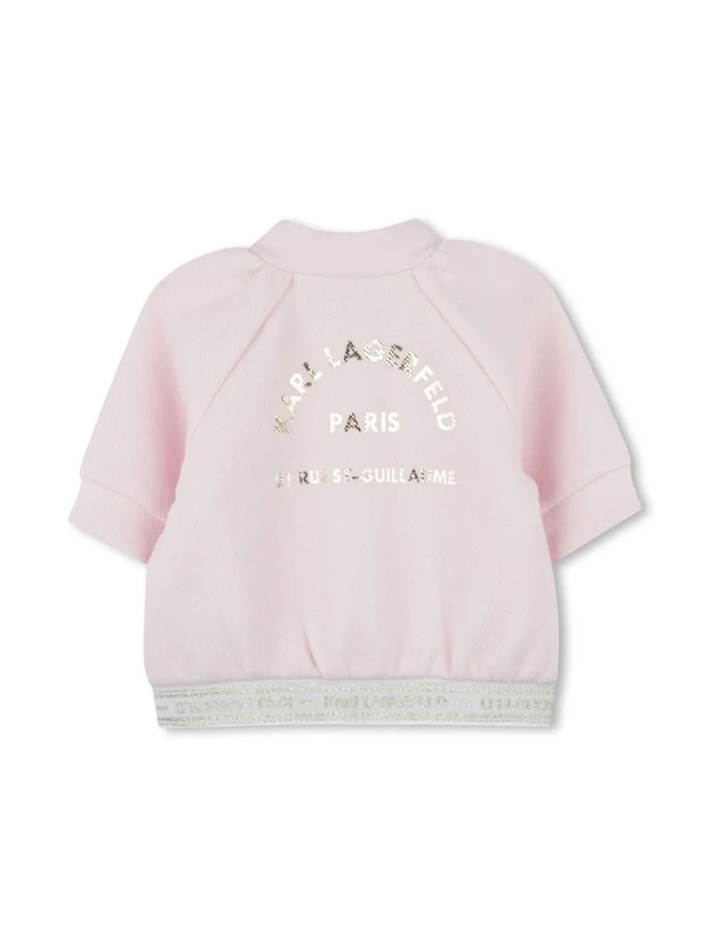 Спортивный костюм с логотипом KARL LAGERFELD KIDS, розовый — фото 4