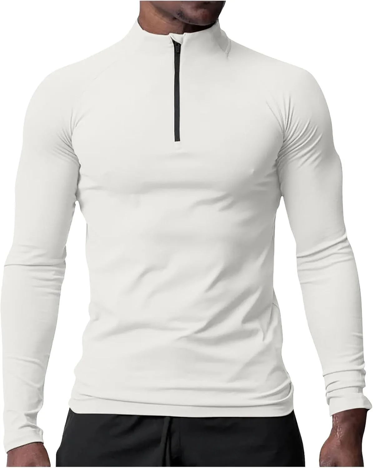 

Мужская футболка с рукавом реглан и молнией на четверть, легкая, для гольфа и активного отдыха