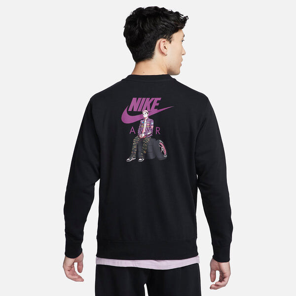 Толстовка с капюшоном nsw french terry с круглым вырезом Nike, черный — фото 2