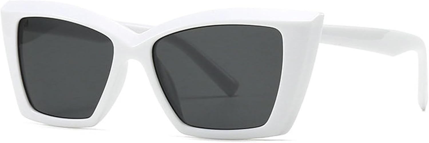 

Солнцезащитные очки Willochra большого квадратного размера для женщин, роскошные винтажные модные очки «кошачий глаз», черные солнцезащитные очки для женщин, ретро-очки, защита от ультрафиолета UV400, White