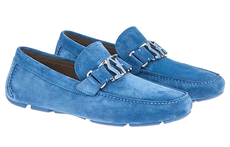 Мужские повседневные мужские низкие светло-голубые Ferragamo — фото 3