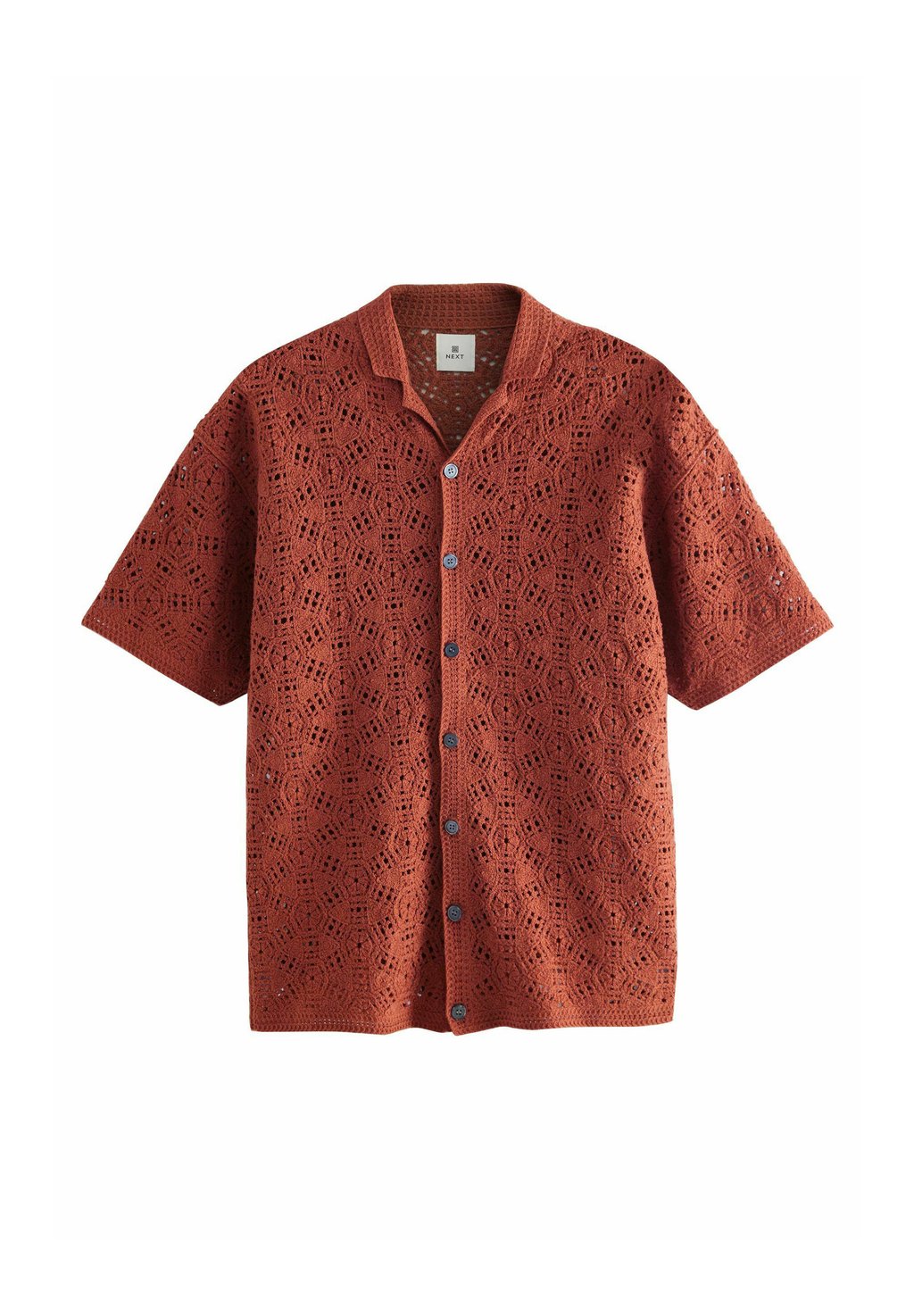 

Рубашка RELAXED FIT RICH SHORT SLEEVE WITH CUBAN COLLAR Next, красный