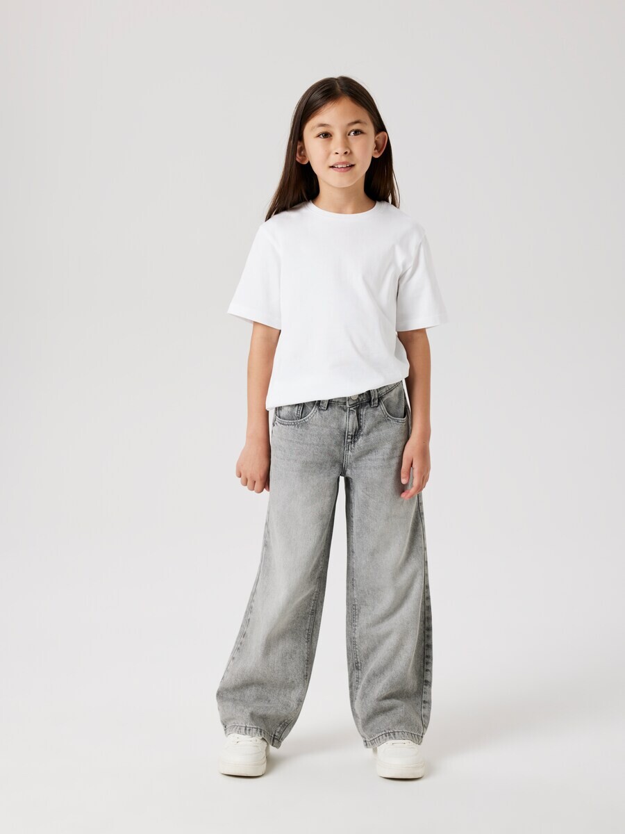 Джинсы NAME IT Wide leg Jeans NKFRose, светло-серый — фото 2