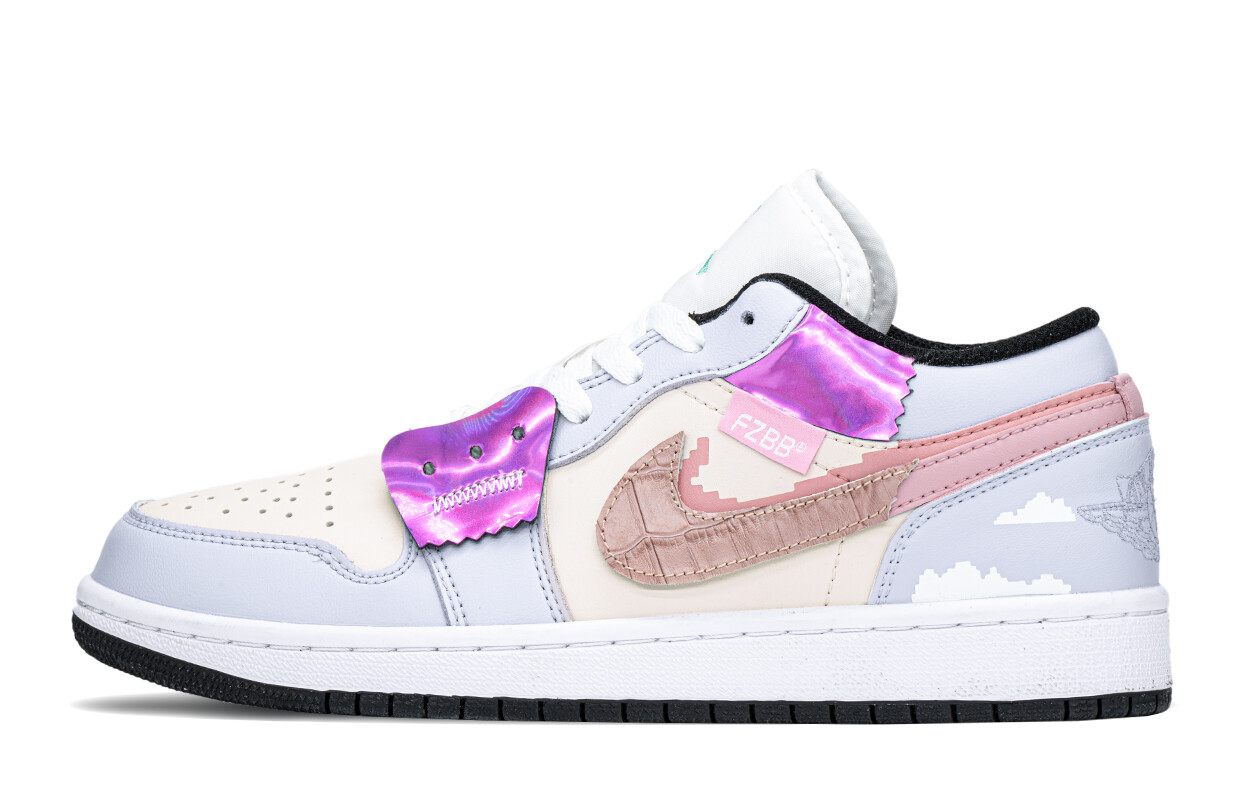 

Кроссовки Air Jordan 1 Vintage Basketball Shoes Women's Low-top Blue/pink, голубой, Синий, Кроссовки Air Jordan 1 Vintage Basketball Shoes Women's Low-top Blue/pink, голубой