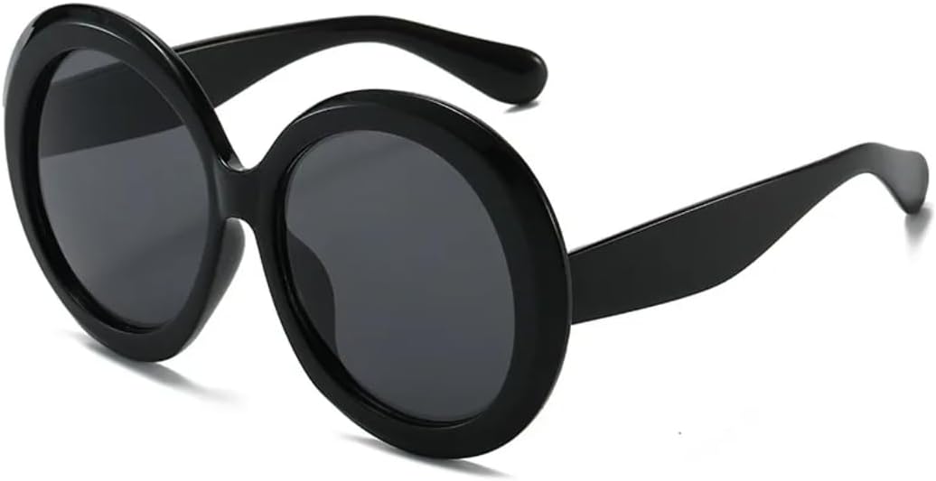 

Солнцезащитные очки с защитой UV400 | Большие круглые двухцветные панк-очки | для женщин и мужчин, для занятий спортом на открытом воздухе и вождения (черно-серые) LXLHWN, Black Gray