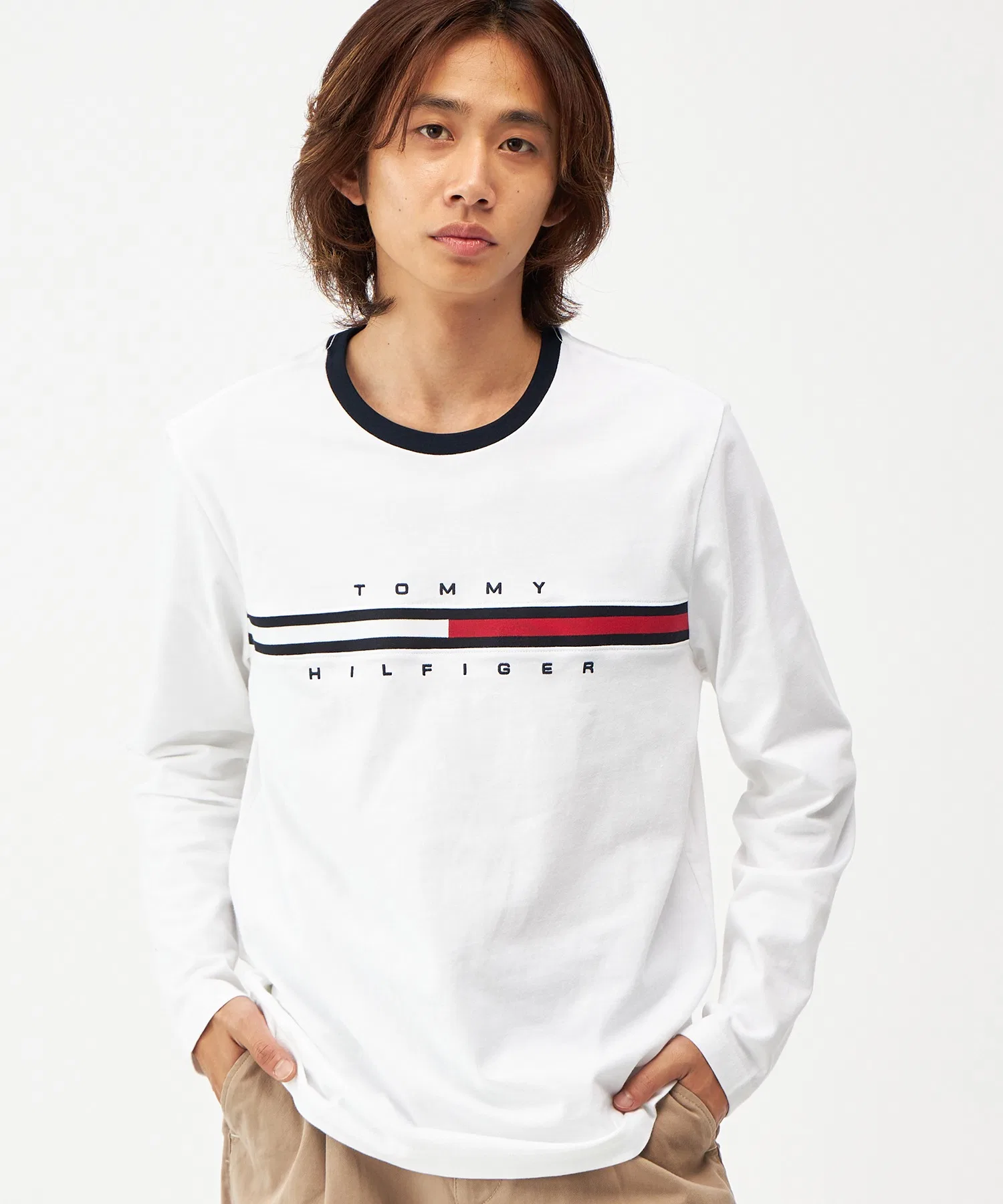 Унисекс футболка с логотипом Tommy Hilfiger TINO, белая