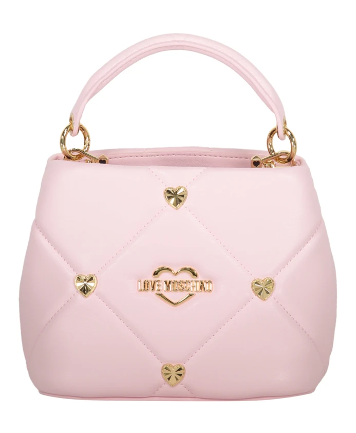 

Мягкая сумочка со съемным ремешком-цепочкой. Love Moschino, розовый