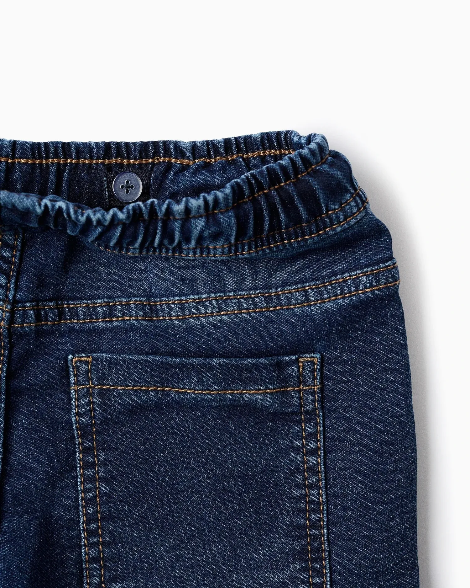 Детские джинсы прямого кроя с шнурком Zippy, Azul Denim — фото 2