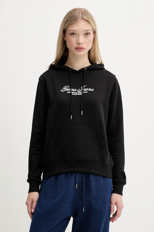 

Хлопковая толстовка Guess Jeans, черный