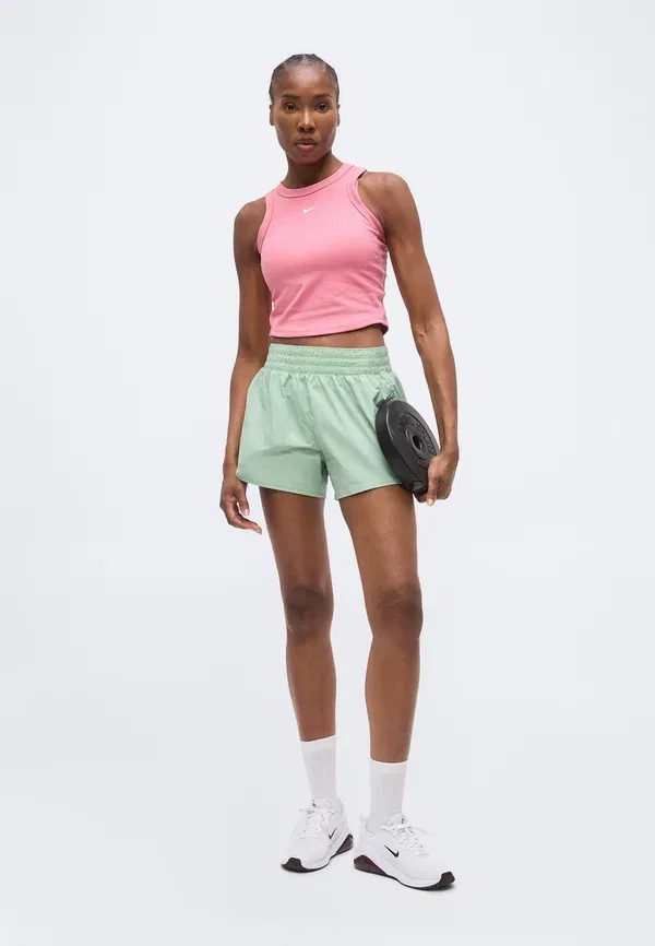 Топ облегающий укороченный Nike Performance, пион/белый — фото 2