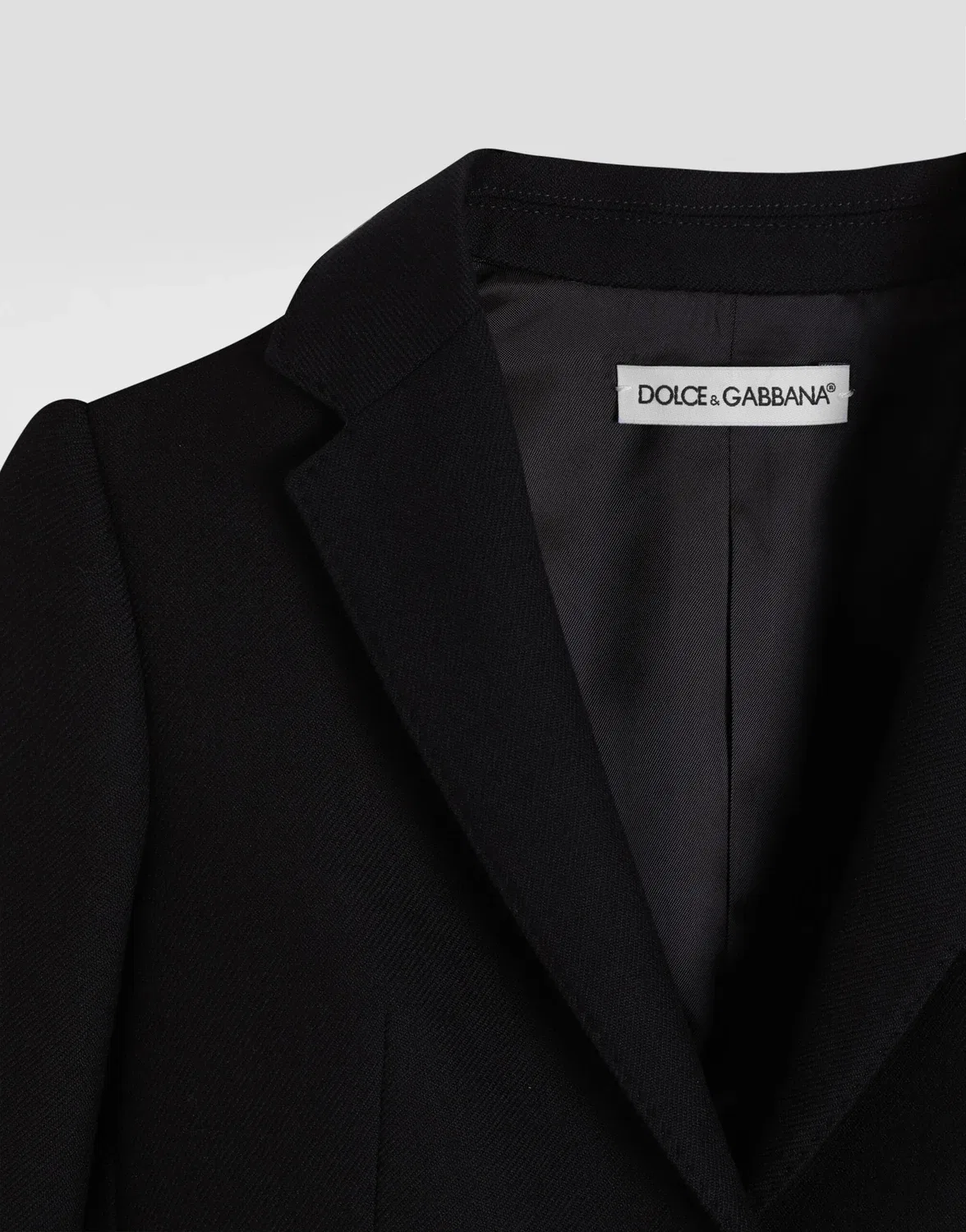 Однобортный пиджак из канвы Dolce&Gabbana, синий — фото 4