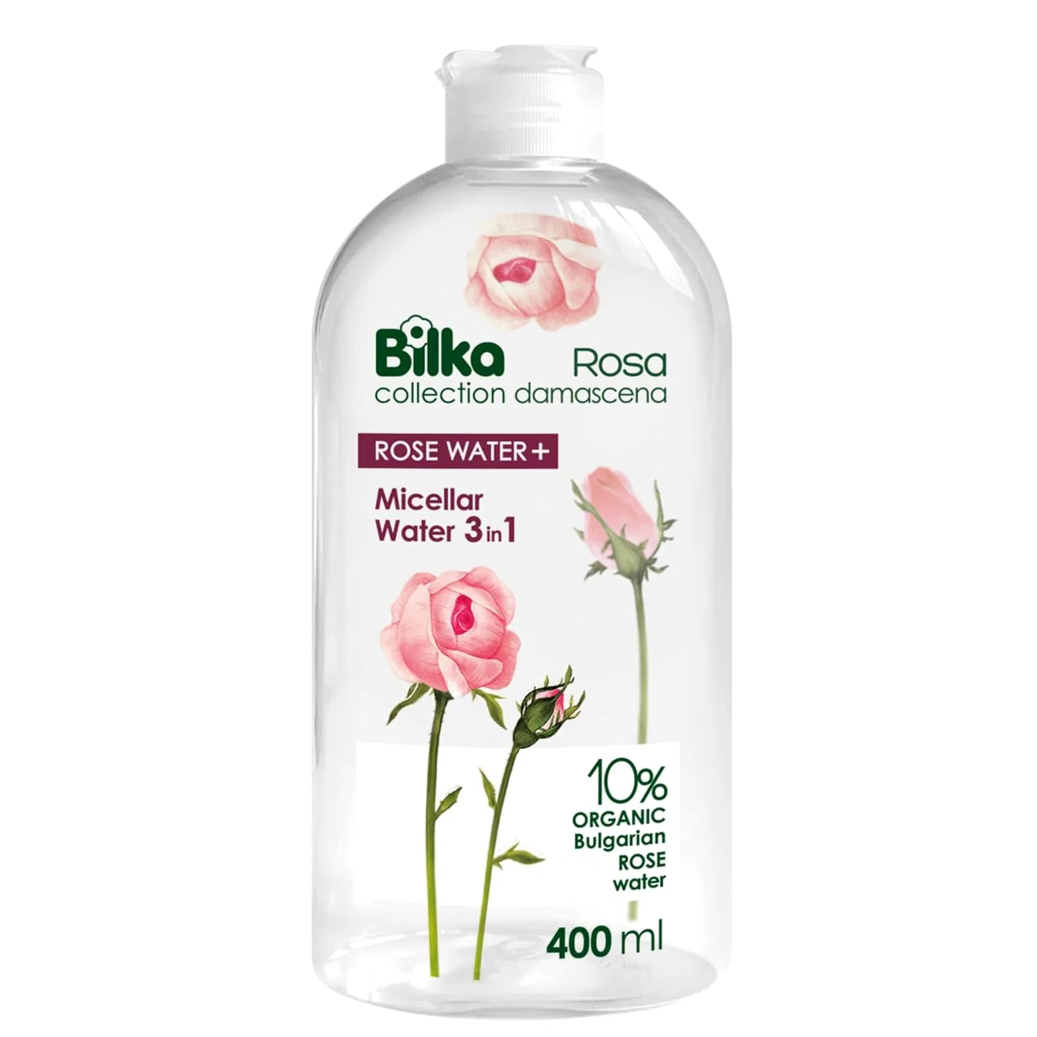 Мицеллярная вода Bilka Collection — В-1 Pink Damascena с органической розовой водой, 400 мл
