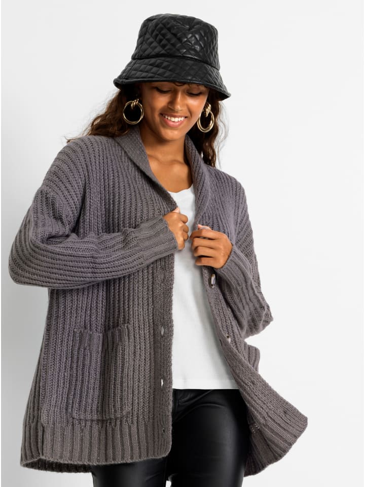 

Кардиган цвета каменно-серый меланж WITT WEIDEN