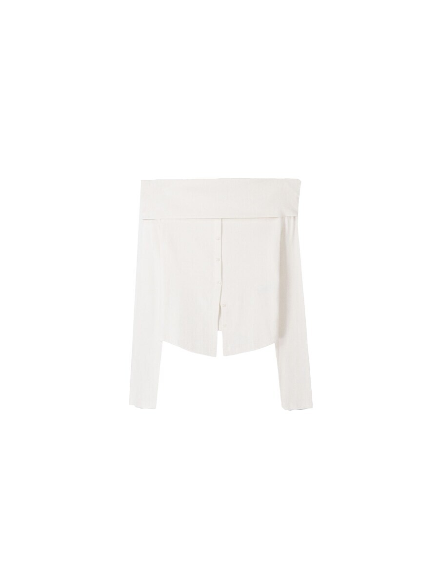 

Лонгслив Bershka Shirt, белый