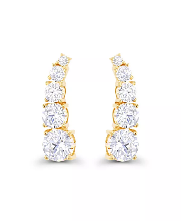 

Изогнутые серьги-клаймберы из 14-каратного розового золота с кубическим цирконием (также из 14-каратного золота по серебру или 14-каратного розового золота по серебру) Macy'S, yellow