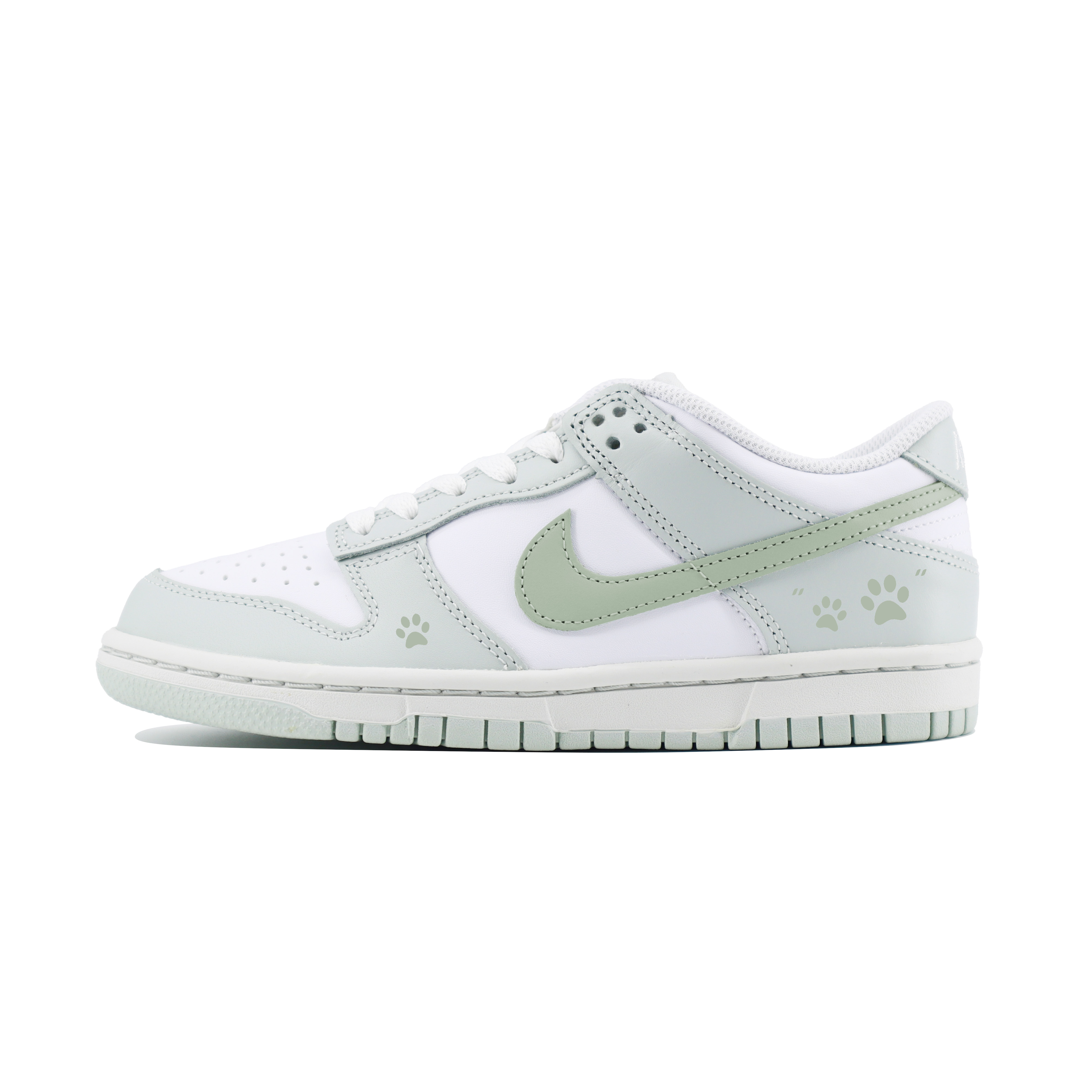 

Dunk LOW Противоскользящие износостойкие низкие кроссовки для скейтбординга для детей и подростков Nike, белый/зеленый