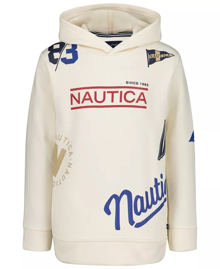 

Мальчиковая худи с игривым принтом 8-20 Nautica, слоновая кость/кремовый