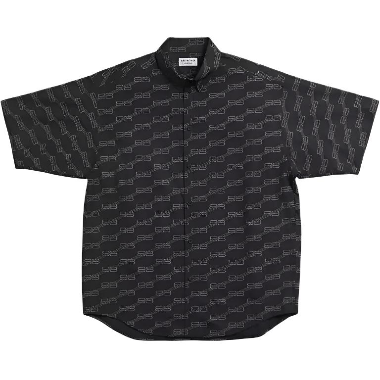 Balenciaga Рубашка SS25 Regular Fit Women's Black Gray