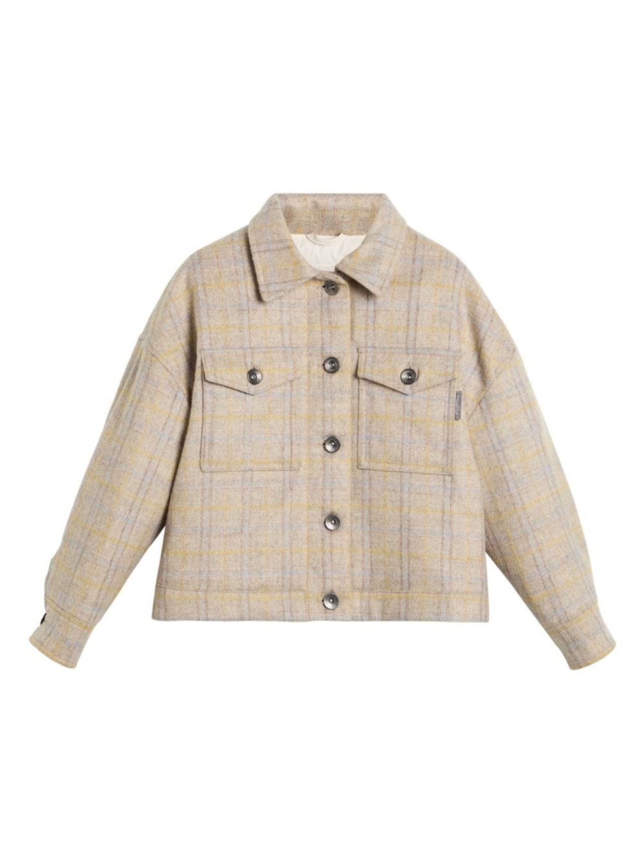 

Brunello Cucinelli Kids пуховик на пуговицах, нейтральный цвет