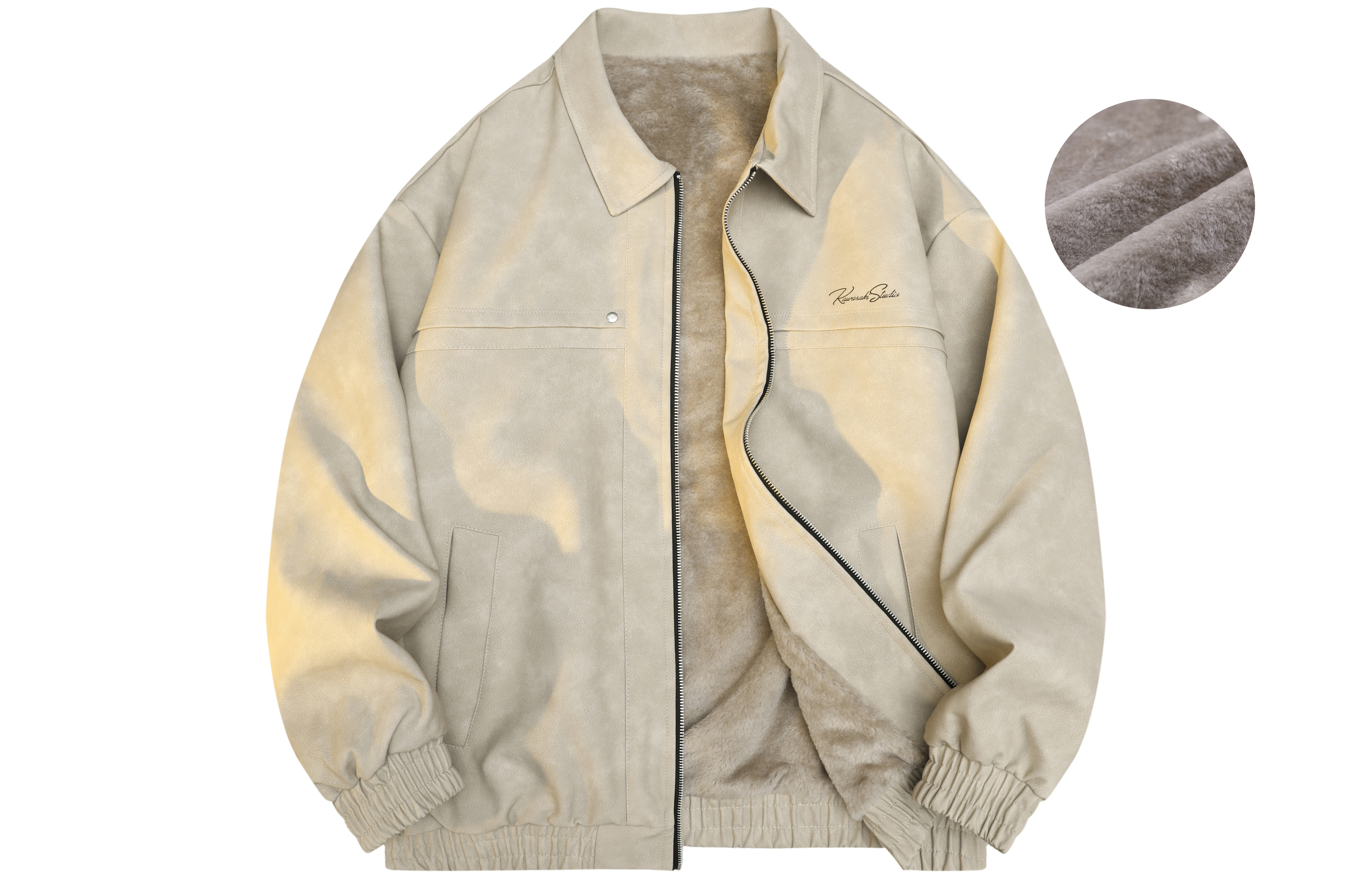 

Kawasaki Куртка Unisex, Beige Apricot (Fleece-Lined 2472A)