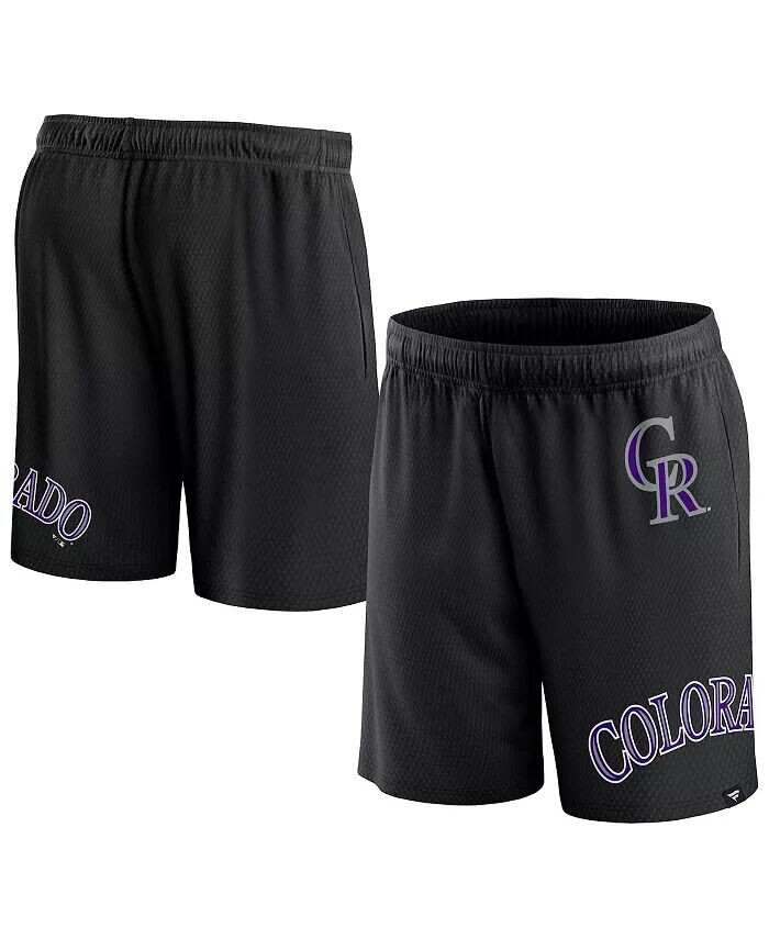 

Мужские черные шорты Colorado Rockies Clincher Mesh Fanatics