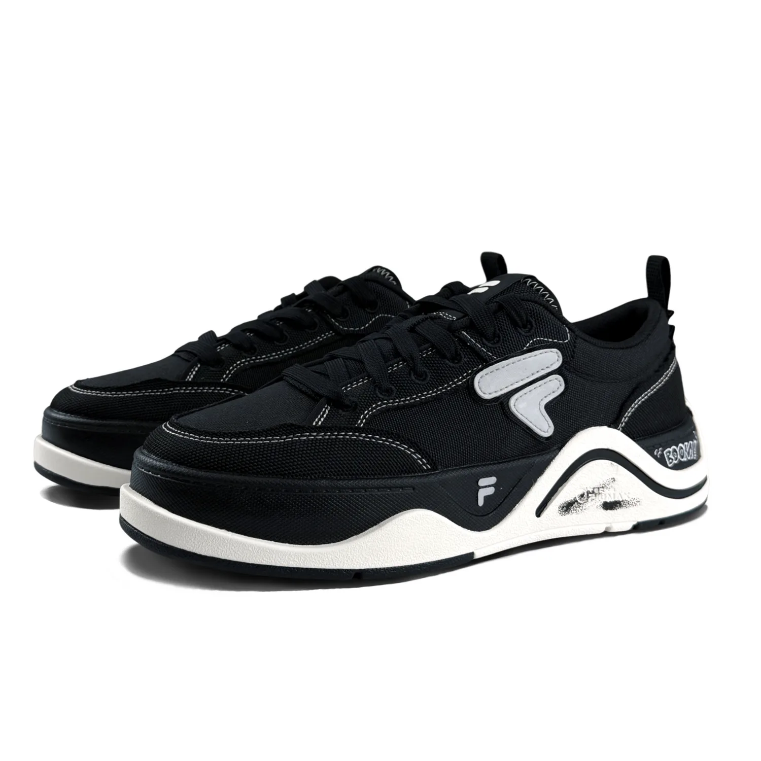 FILA Кроссовки для скейтбординга 50 DX II CVS с защитой от истирания мужские черно-белые — фото 4
