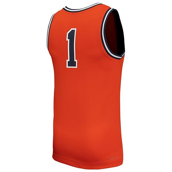 Мужская баскетбольная форма Virginia Cavaliers #1 оранжевая реплика Nike — фото 4
