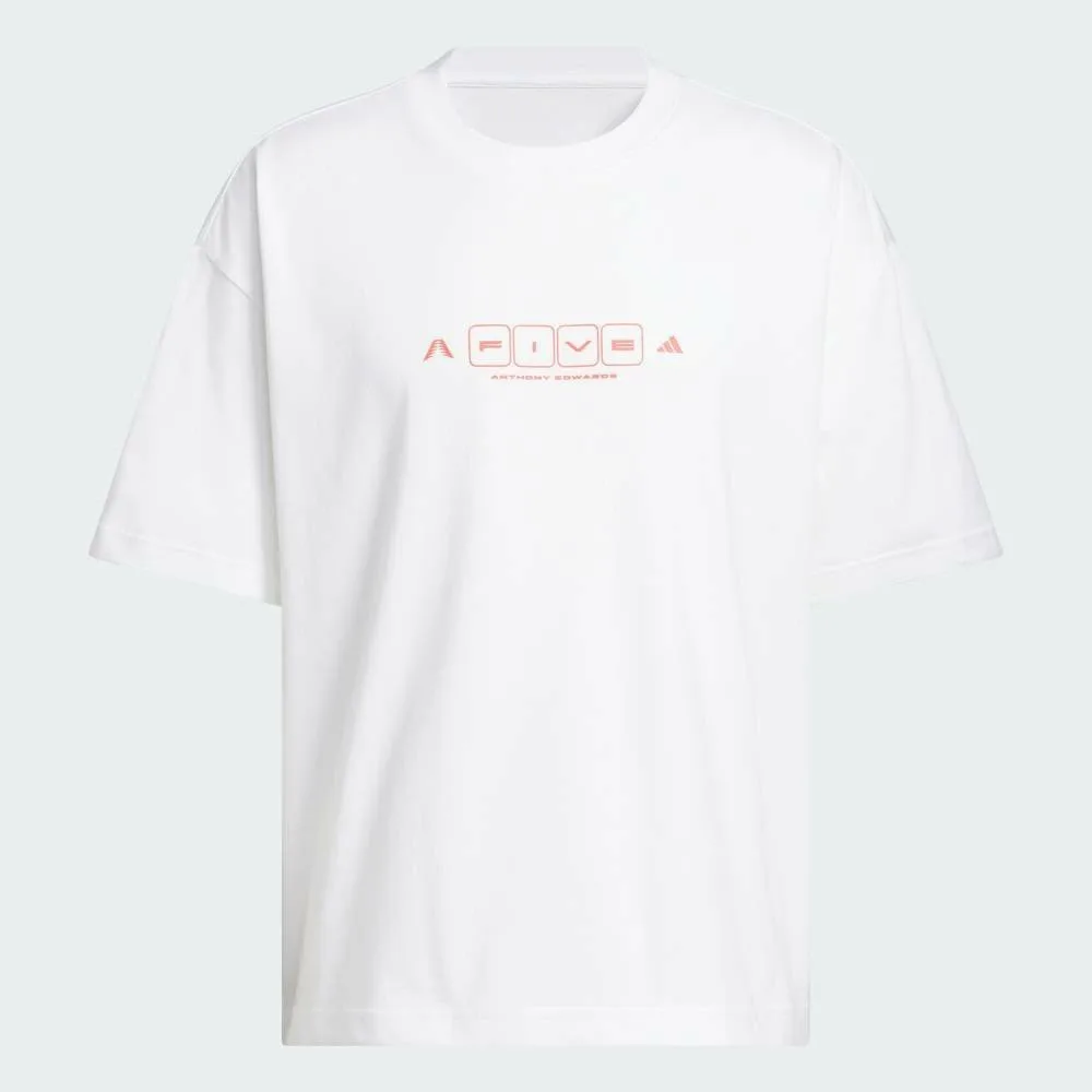 Футболка с коротким рукавом Anthony Edwards World of Five Adidas, white — фото 4