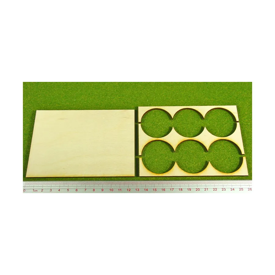 

Поднос для рангов - форма 3x2, круглые основания 40 мм, Miniature Movement Trays - Rank (Litko Aerosystems)