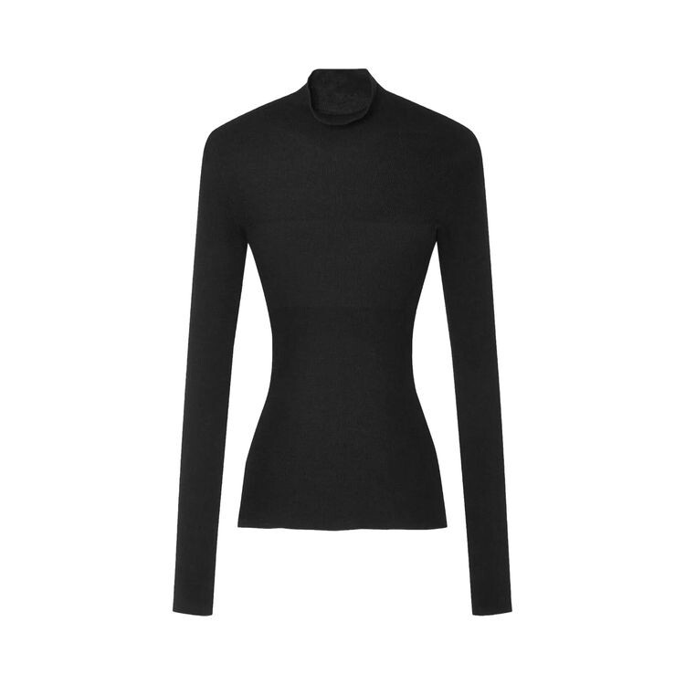 

Свитер Versace Merinos Seamless Ribs Knit Sweater Black, черный