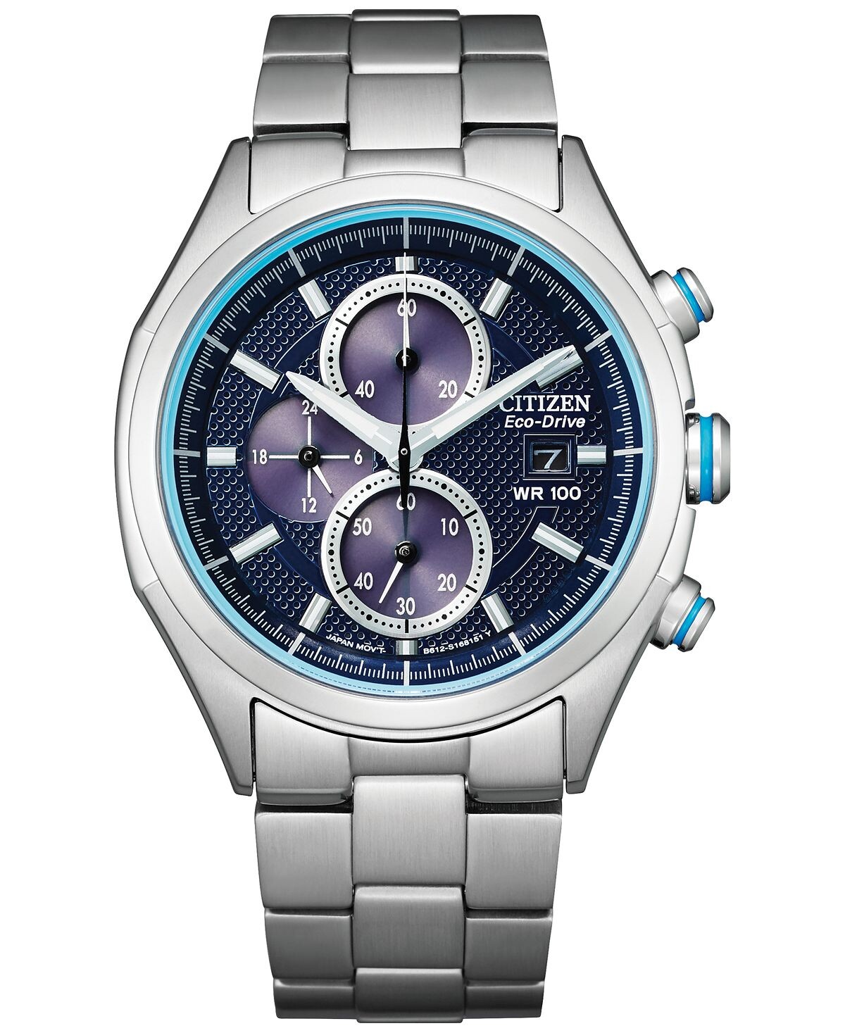 

Мужские часы Eco-Drive с хронографом и браслетом из нержавеющей стали, 41 мм Citizen