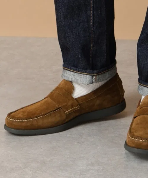 Мужские коричневые лоферы из кожи Cole Haan