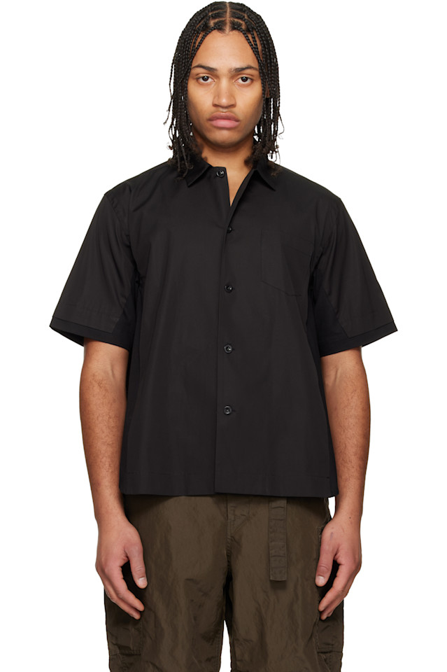 

Рубашка из поплина Sacai, черный