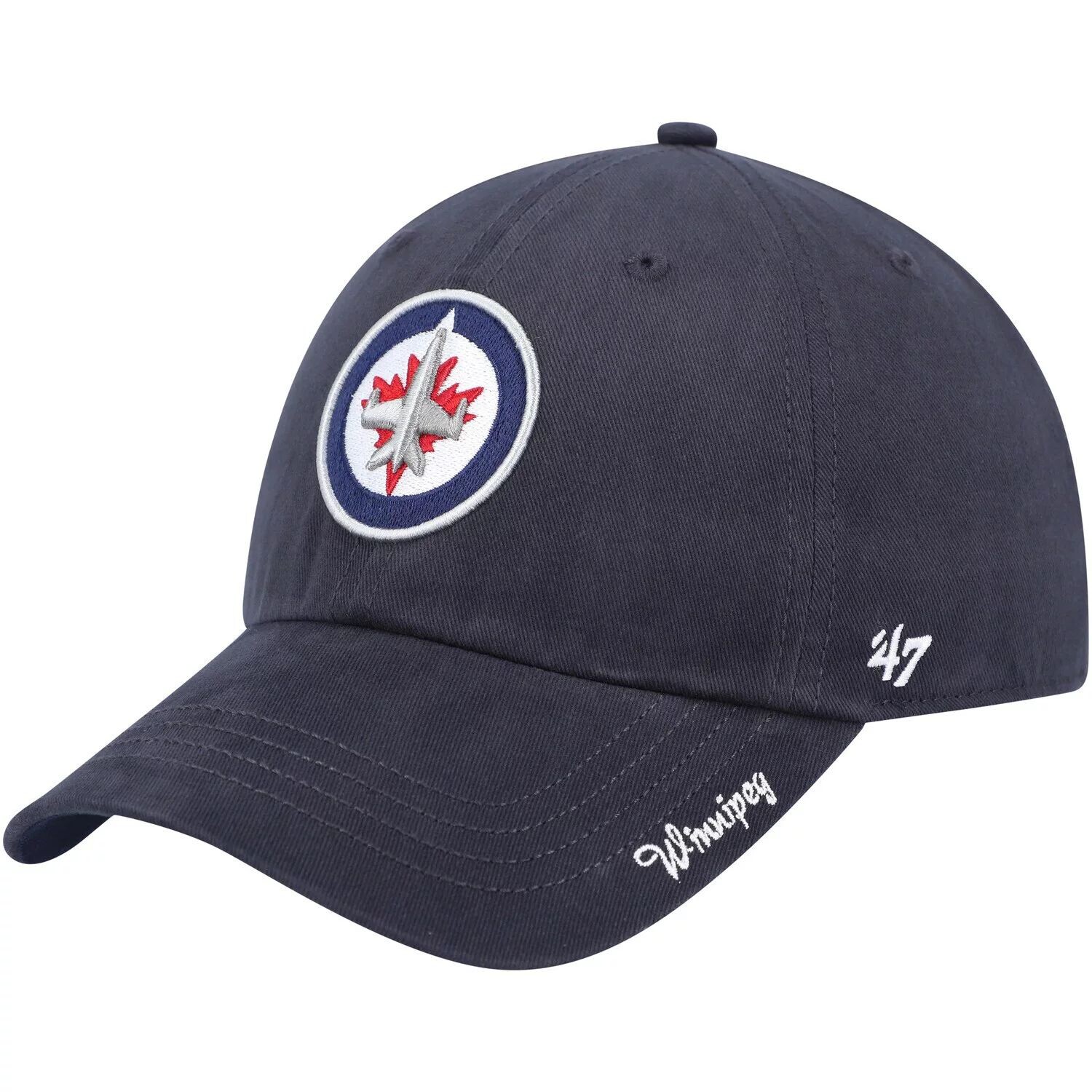 

Женская темно-синяя регулируемая кепка Winnipeg Jets Team Miata 2047 года
