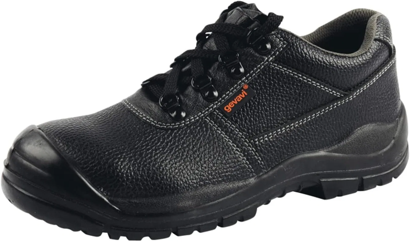 Мужские классические низкие защитные кроссовки Gevavi Safety, Black Zwart Gs 01