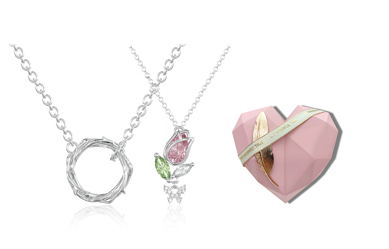 

Унисекс ожерелье GIFU, Thorn Tulip Couple Necklace + [Encounter Gift Box]